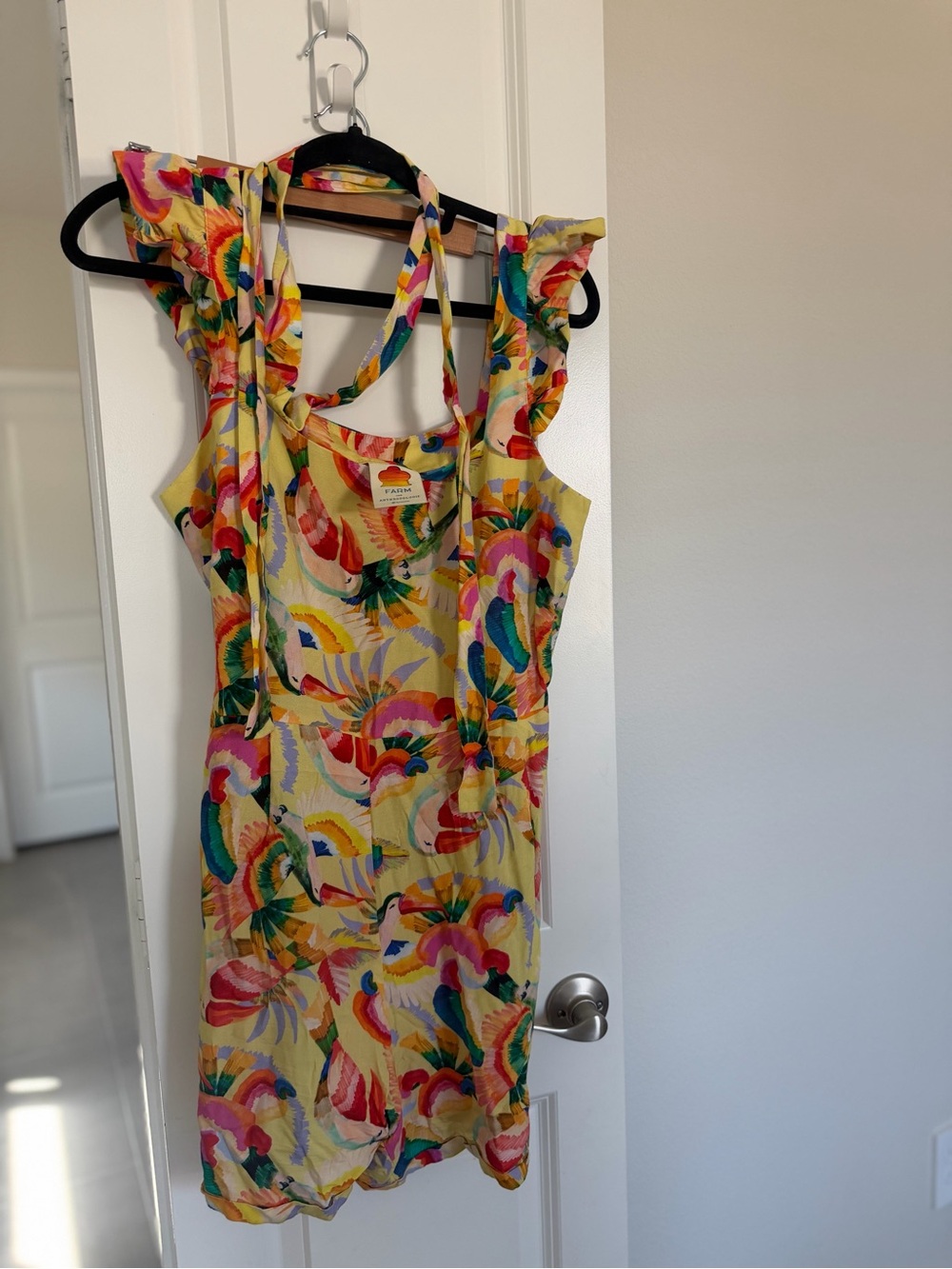 FARM Rio Yellow Tropical Floral One-Piece with Ruffle Straps - Picture 3 of 3